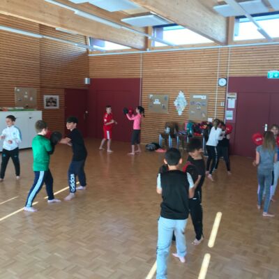 Sporttag Primarschule Haag Kickboxen Chikudo Martial Arts 2019